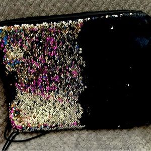 Two-tone Silver and Navy Purse